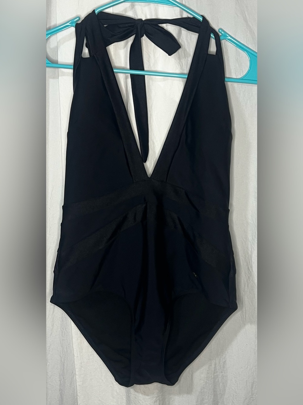 Ted Baker London Black Halter One-Piece Swimsuit